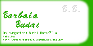 borbala budai business card